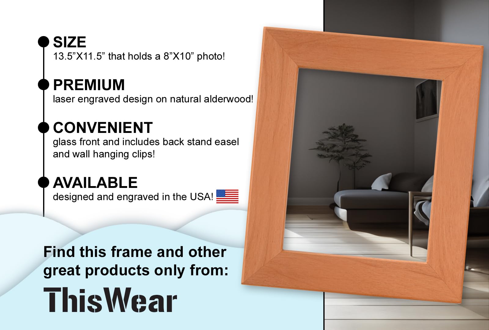 Sentimental Wood Laser Engraved 8x10 Picture Frame - Perfect Graduation Gift for 2025 Graduate - Ideal for Displaying Graduation Photos, Home Decor & Office Desk