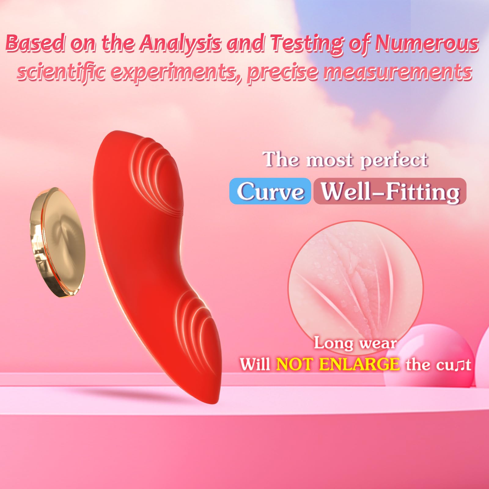 Ultra-Soft 0.08LB Mini Wearable Vibrator with APP & Remote Control - Discreet Magnetic Couples Sex Toy for Women, Clitoral Stimulator - Perfect for Date Nights, Travel & Spicing Up Your Relationship
