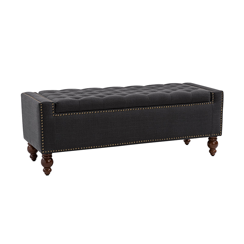 Eugen Upholstered Flip Top Storage Bench - Stylish Ottoman with Hidden Storage for Bedroom, Living Room & Entryway - Perfect for Seating, Storage & Home Decor
