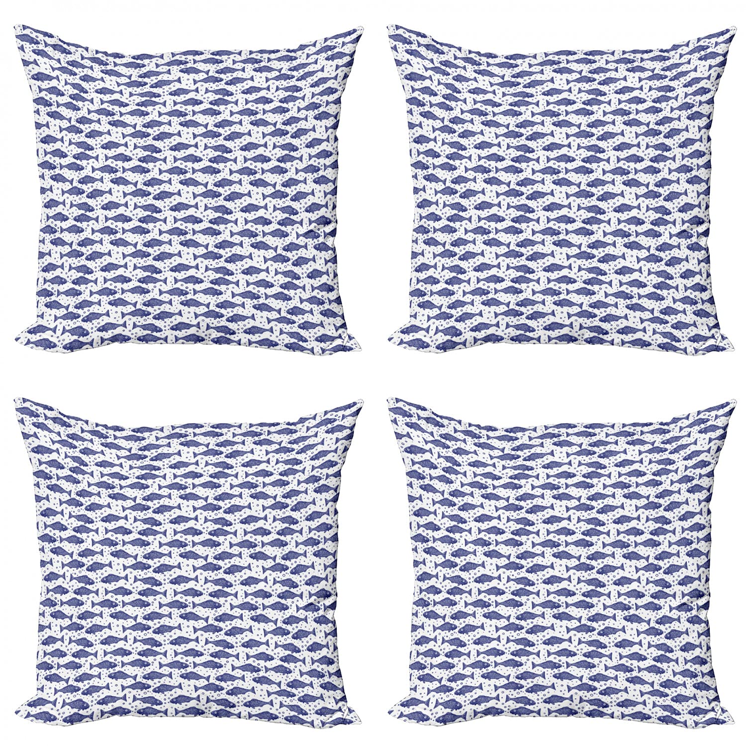 Ambesonne 4-Pack Nautical Decorative Throw Pillow Covers 18