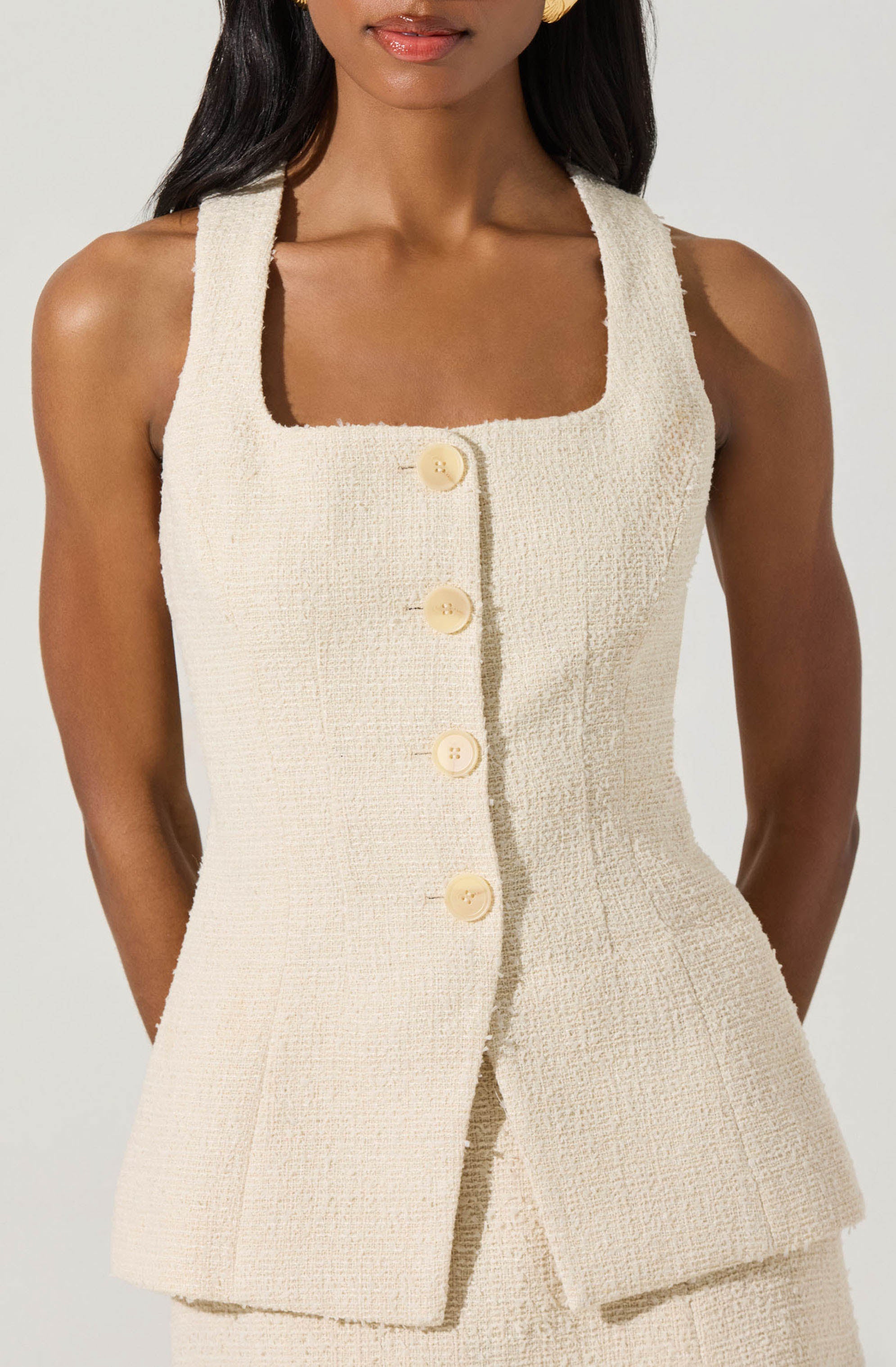 Brunelle Tweed Cutaway Vest for Men - Classic Wool Waistcoat for Formal Wear & Business Attire - Perfect for Weddings, Office & Special Occasions