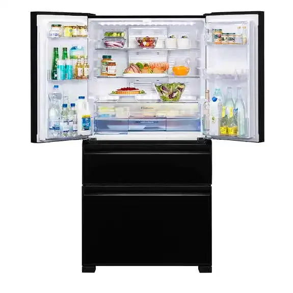 Mitsubishi Electric 564L French Door Refrigerator - Black | Energy Efficient Large Capacity Fridge for Modern Kitchen & Open Plan Living Spaces