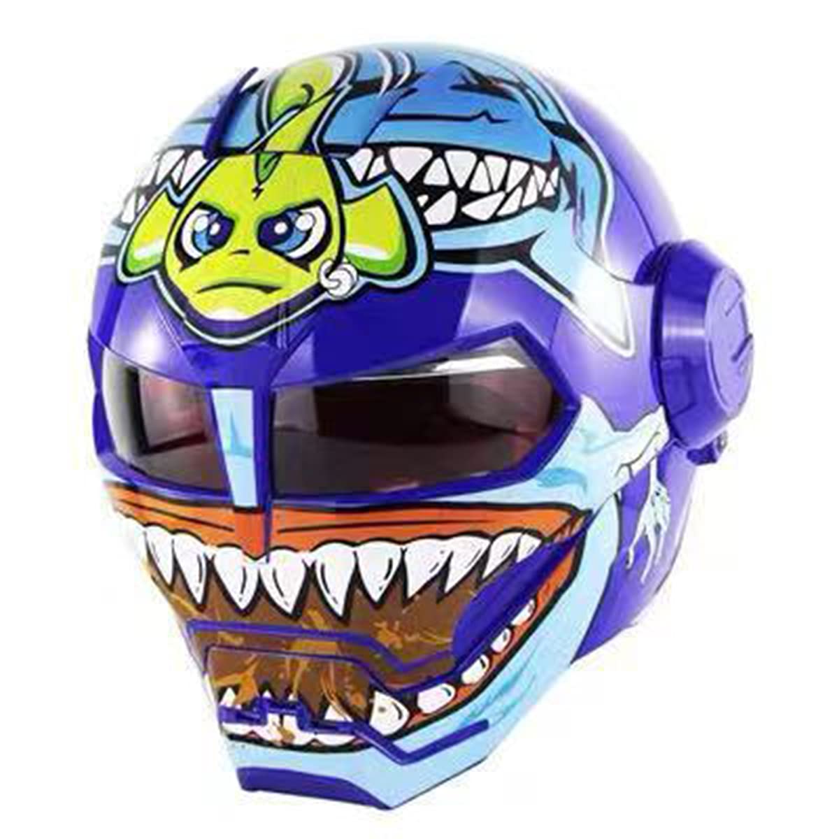 Predator Motorcycle Helmet - DOT Certified Full Face Flip-Up for Riding & Cosplay