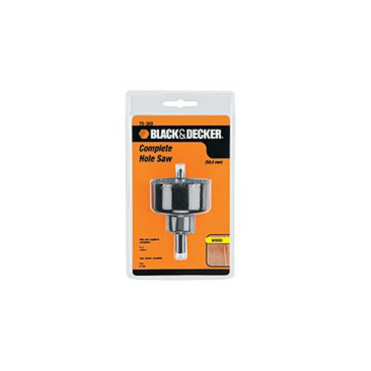 Black & Decker 79-369 2-Inch Integral Mandrel Hole Saw - High-Speed Steel Cutting Tool for Wood, Plastic & Metal - Perfect for DIY Projects, Plumbing & Electrical Work