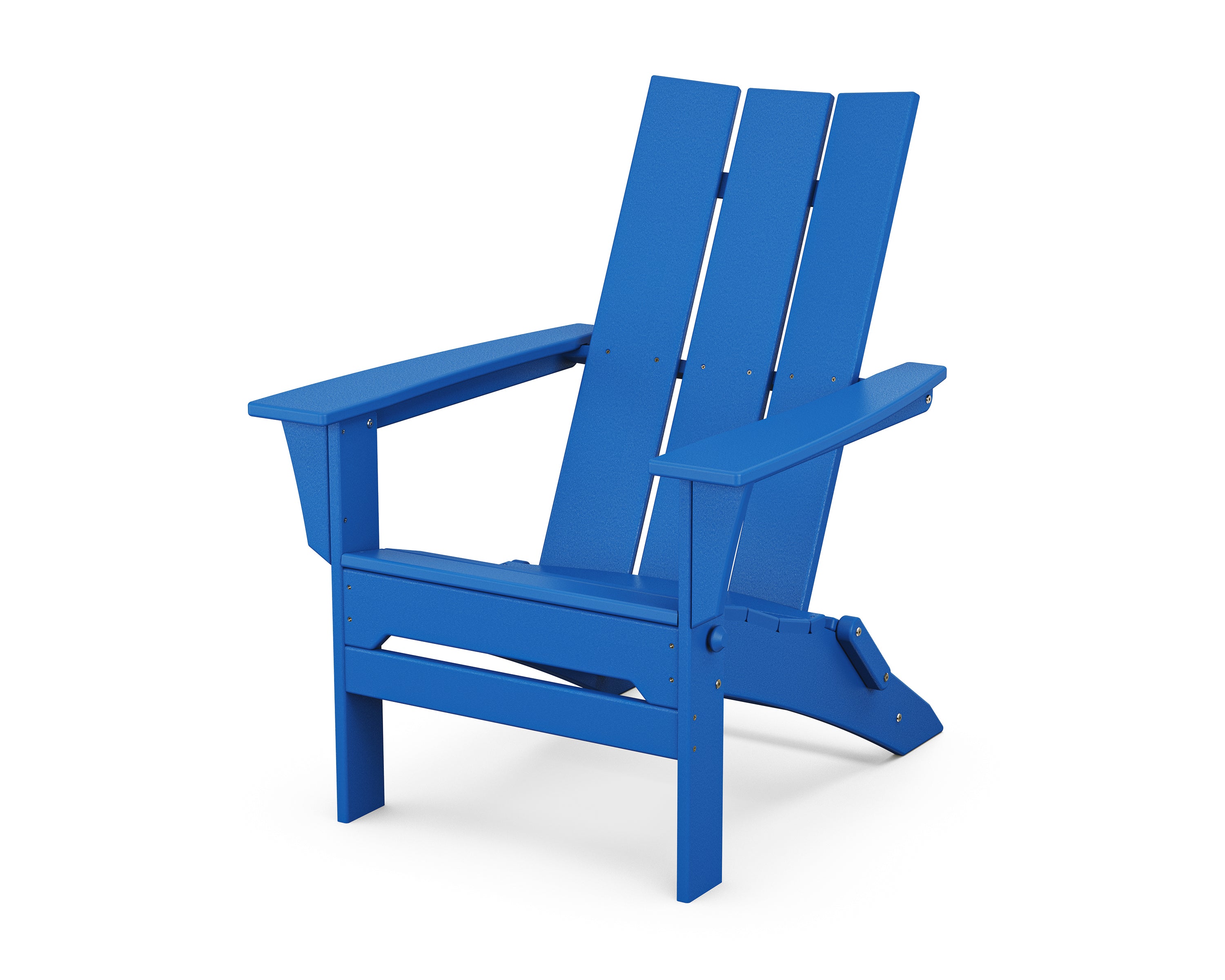 POLYWOOD Modern Folding Adirondack Chair - Outdoor Patio Furniture, Weather-Resistant, Durable Plastic Lumber - Perfect for Backyard, Poolside, Garden & Deck Relaxation