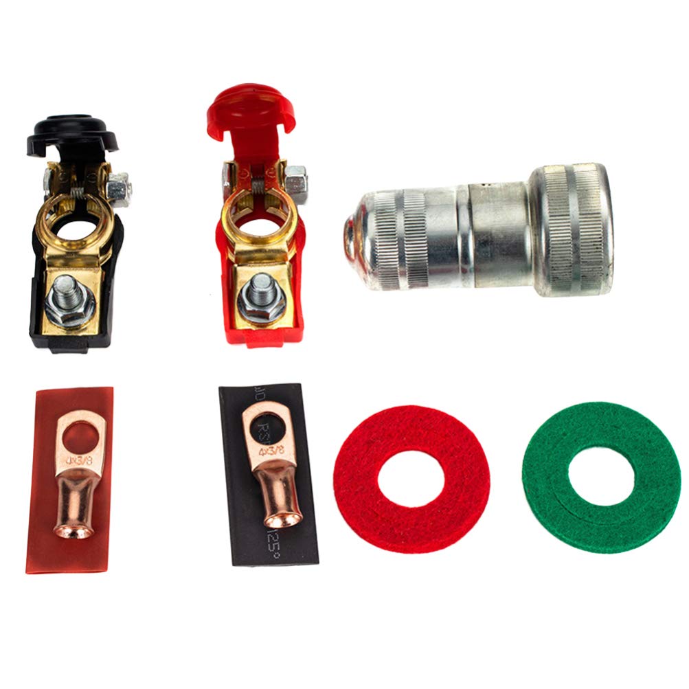 Heavy Duty Car Battery Terminal Connectors - Positive & Negative Battery Clamps with Secure Terminal Clips - Perfect for Automotive Battery Maintenance & Replacement