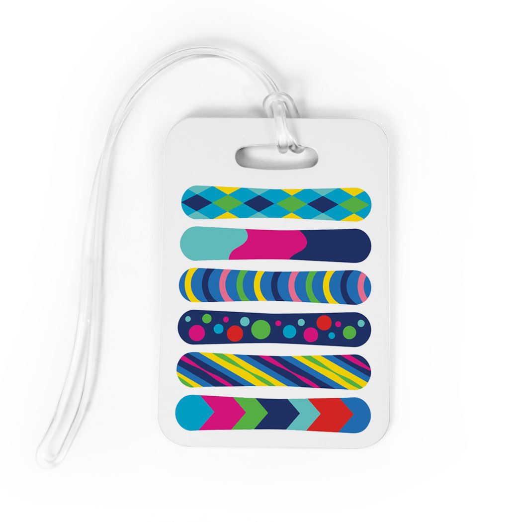 ChalkTalkSPORTS Snowboard Luggage Tag - Durable Snowboard Design Bag Tag with Standard Lines for Easy Identification - Perfect for Travel, Ski Trips & Winter Vacations