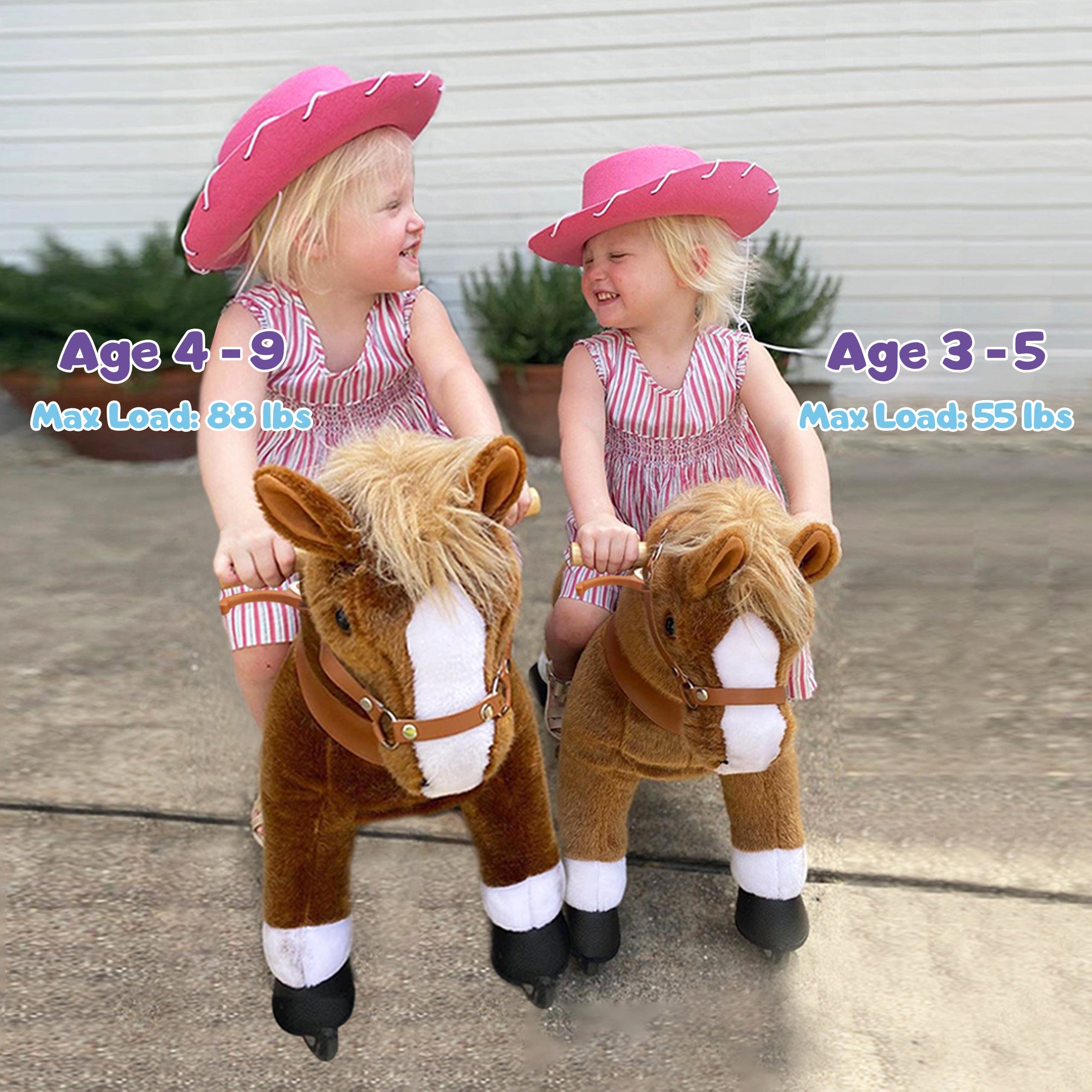 Ponycycle Ride On Toy for Kids Ages 3-5 | Interactive Rocking Horse with Wheels | Perfect for Indoor & Outdoor Play, Birthday Gifts, and Preschool Learning Activities