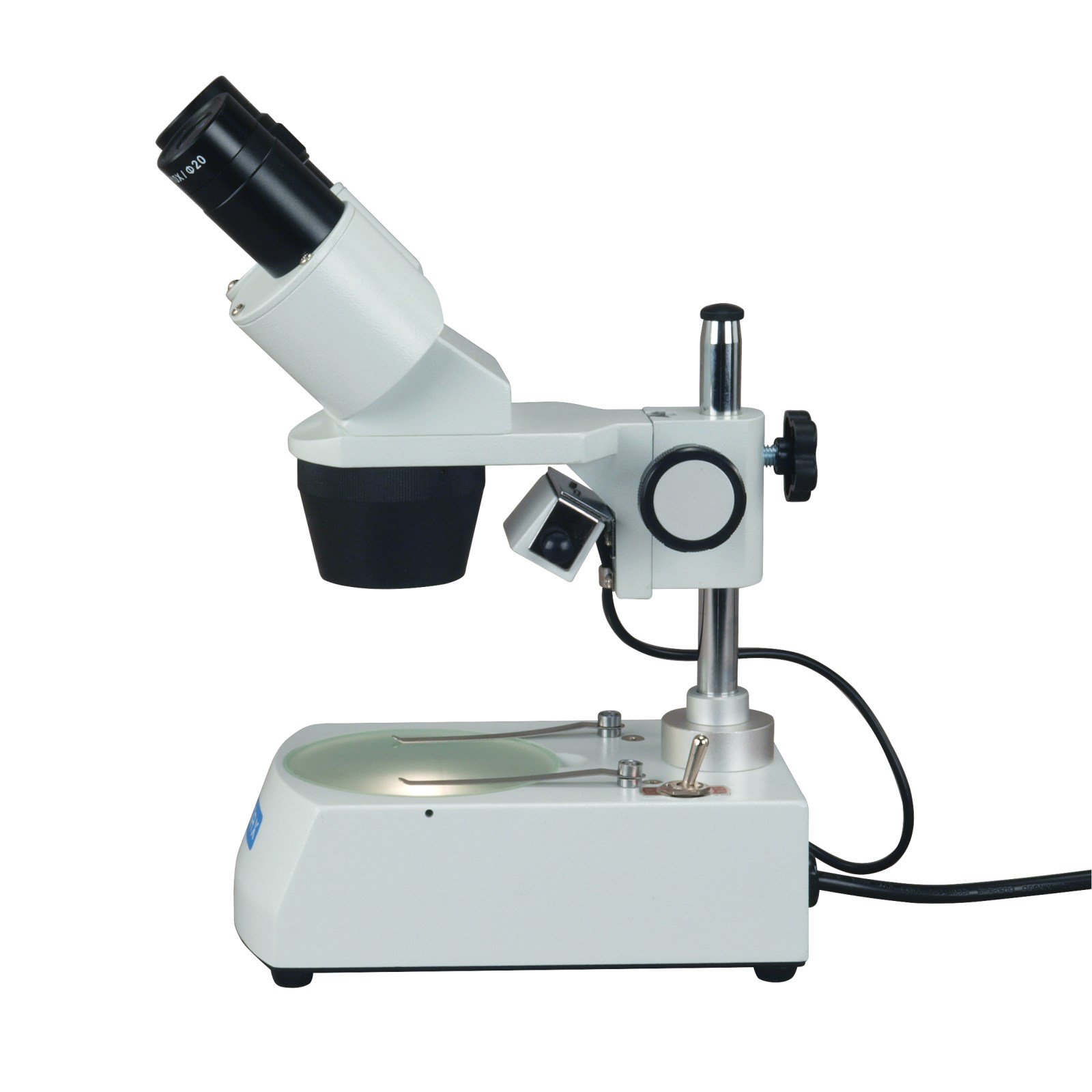 OMAX 20X-40X Binocular Stereo Microscope with Dual LED Illumination (Top & Bottom Light) for Coin Collecting, Jewelry Inspection & Electronics Repair