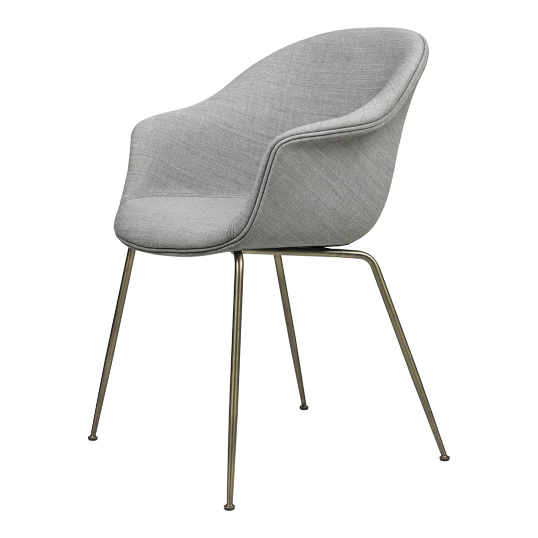 Bat Dining Chair with Conic Base - Fully Upholstered Modern Kitchen Chair for Dining Room, Restaurant & Cafe