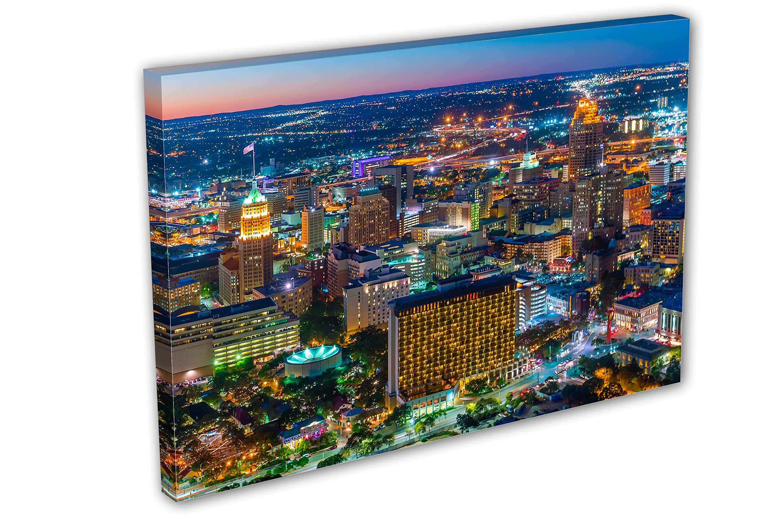 30x20 San Antonio Texas Skyline Canvas Print - Modern Wall Art for Home & Office Decor - Perfect for Living Room, Bedroom, or Office Spaces
