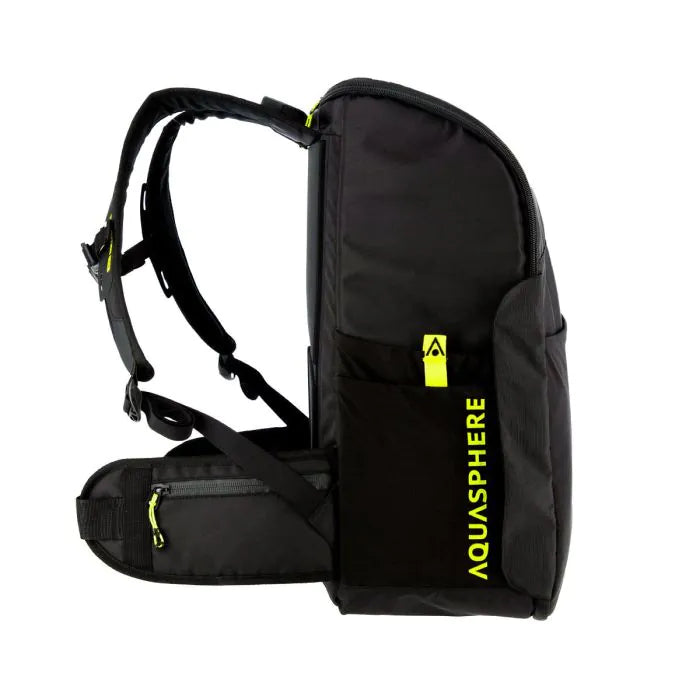 Aqua Sphere Transition Backpack - Waterproof Swim Bag for Triathlon & Swim Training | Black & Bright Yellow | Perfect for Pool, Gym & Travel Accessories