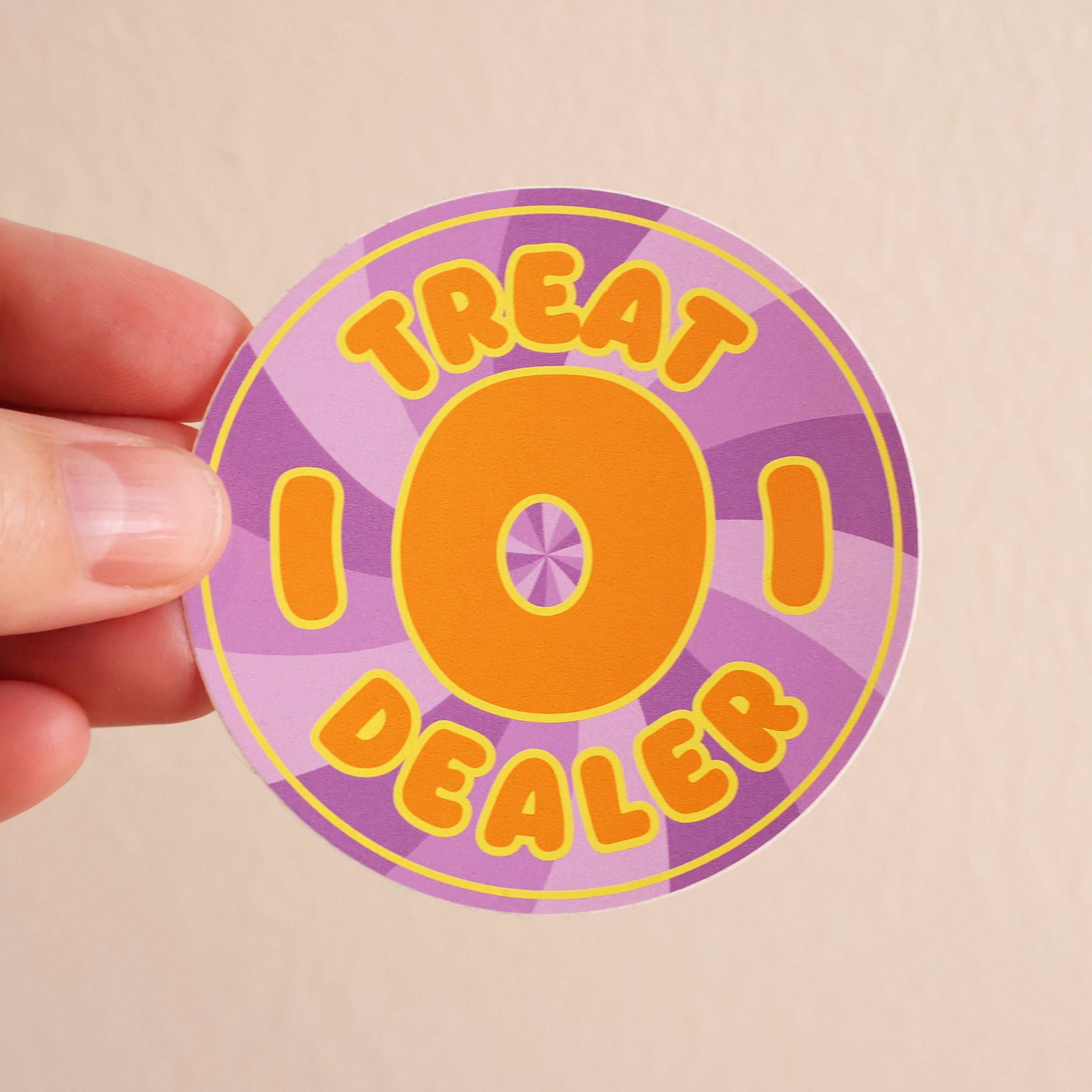 Treat O Dealer Sticker - Premium Vinyl Decals for Cars, Laptops & Water Bottles - Fun & Durable Decorative Stickers for Gifts & Personalization
