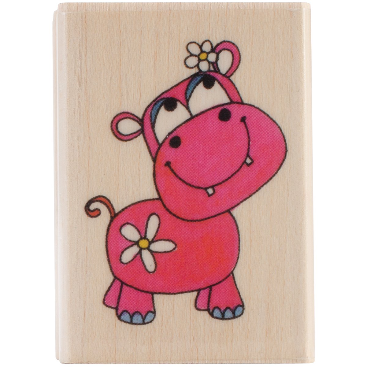 Lil' Hippo Penny Black Rubber Stamp 1.75x2 - DIY Scrapbooking & Card Making