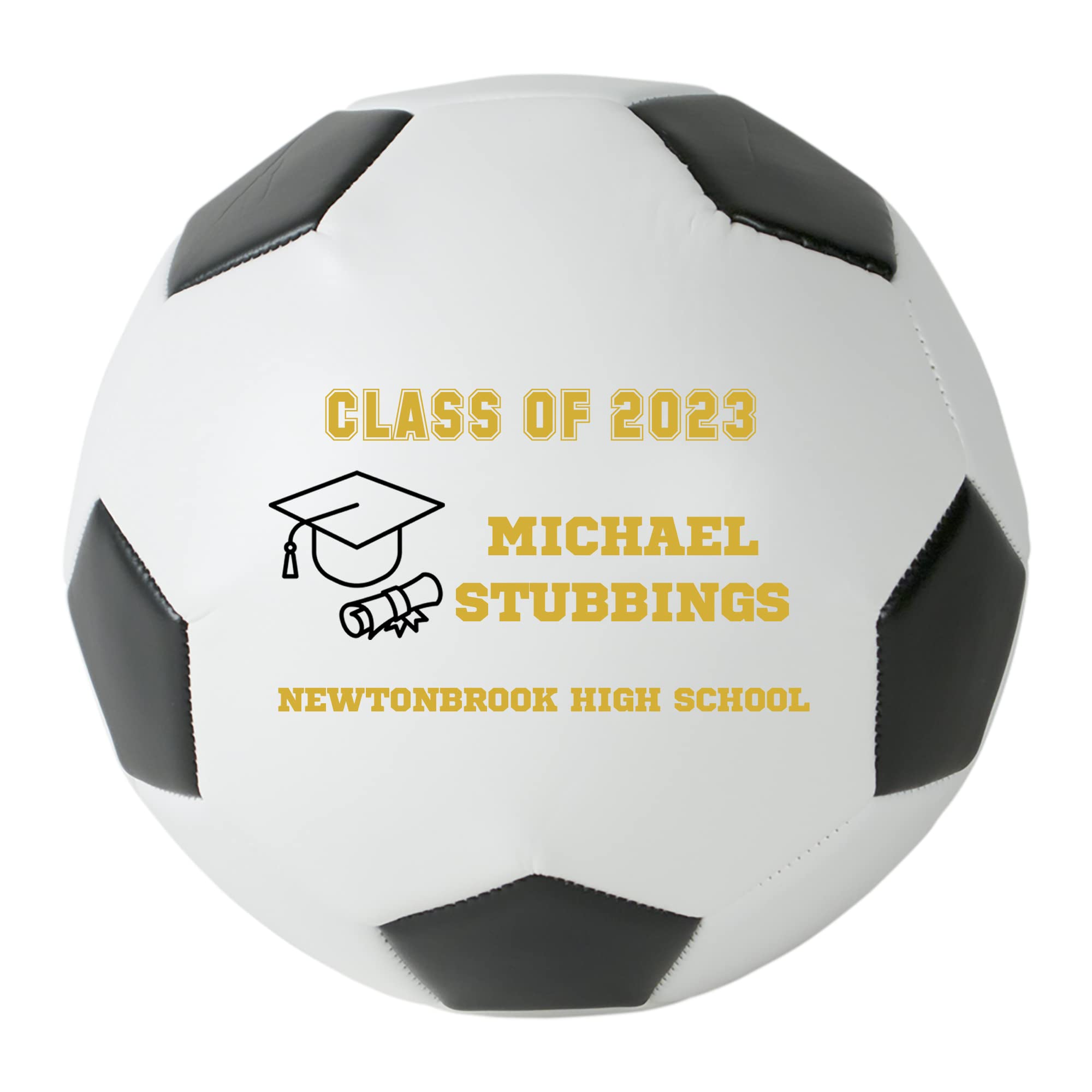 Custom Personalized 2025 Graduation Soccer Ball Gift - Class of 2025 Graduation Present for Boys & Girls - Perfect High School or College Graduation Keepsake for Sports Lovers