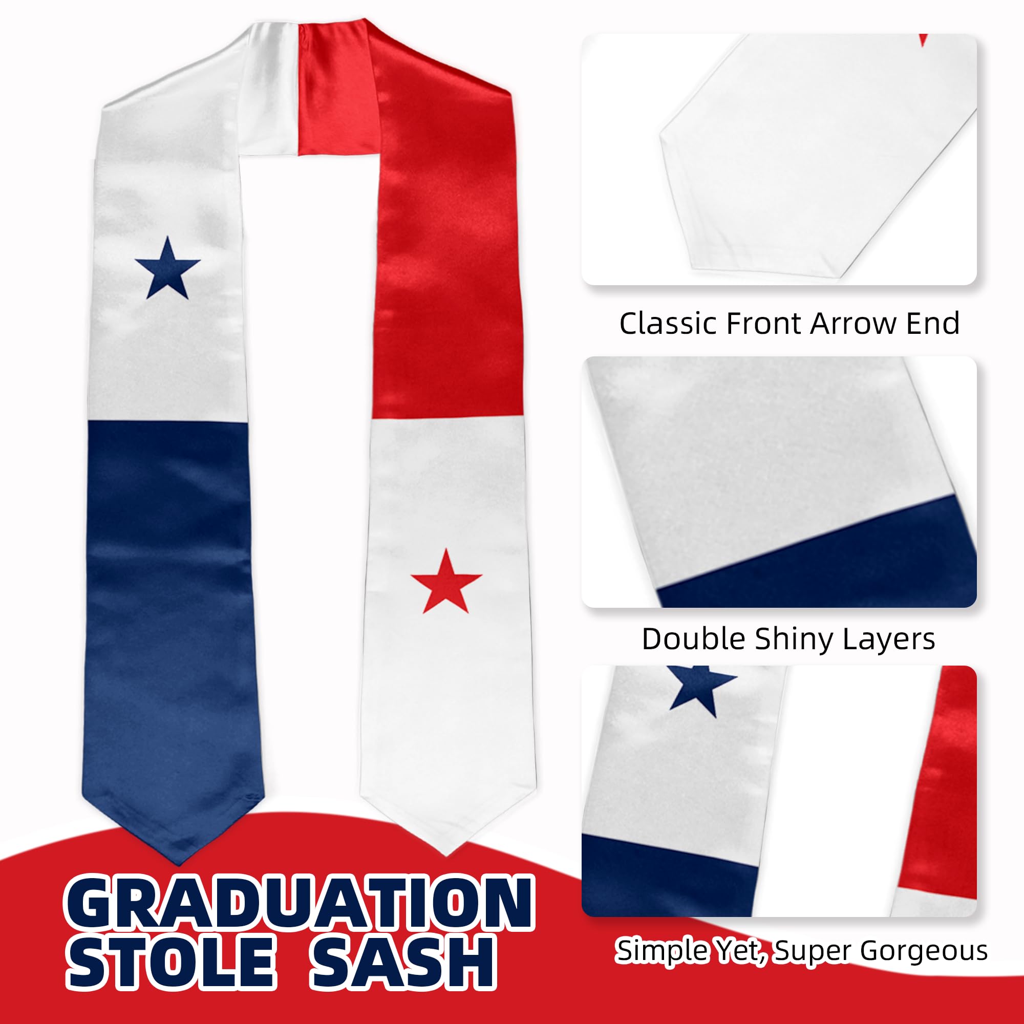Civilos Unisex Graduation Stole - 72 Inch Honor Sash for Graduation Students - Perfect for Commencement Ceremonies, Graduation Photos & Academic Achievements