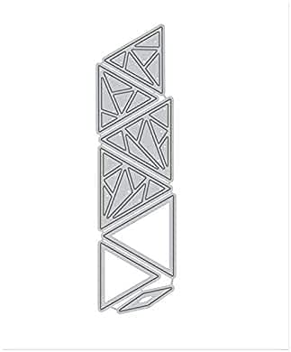 DIY Scrapbooking Triangle Background Metal Cutting Dies - 13.4X3.7cm Stencil for Photo Albums, Greeting Cards & Paper Crafts | Perfect for Card Making, Journaling & Memory Keeping Projects