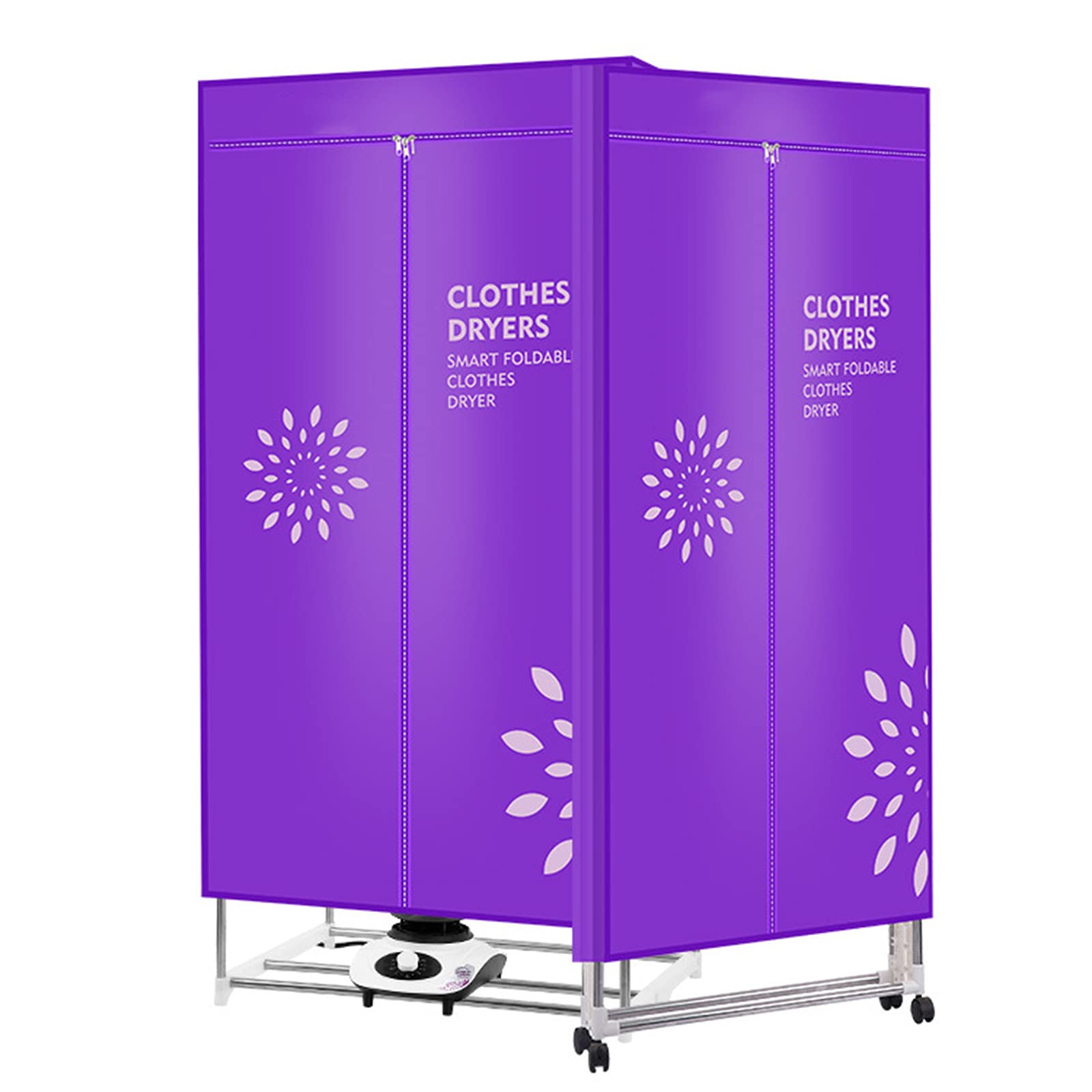 GYAM 1600W Portable Electric Clothes Dryer - Double Layer Folding Drying Machine with Heater & Dehumidifier - Space Saving Wardrobe Solution for Apartments, Dorms, Travel - Purple (Ideal for Small Spaces, Laundry Rooms & Winter Clothing Care)