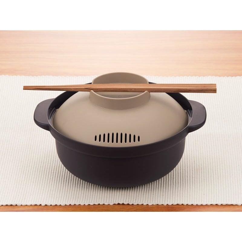 1.5L Single Serving Microwave Safe Nabemono Hot Pot - Perfect for Quick Meals, Dorm Cooking & Small Space Living