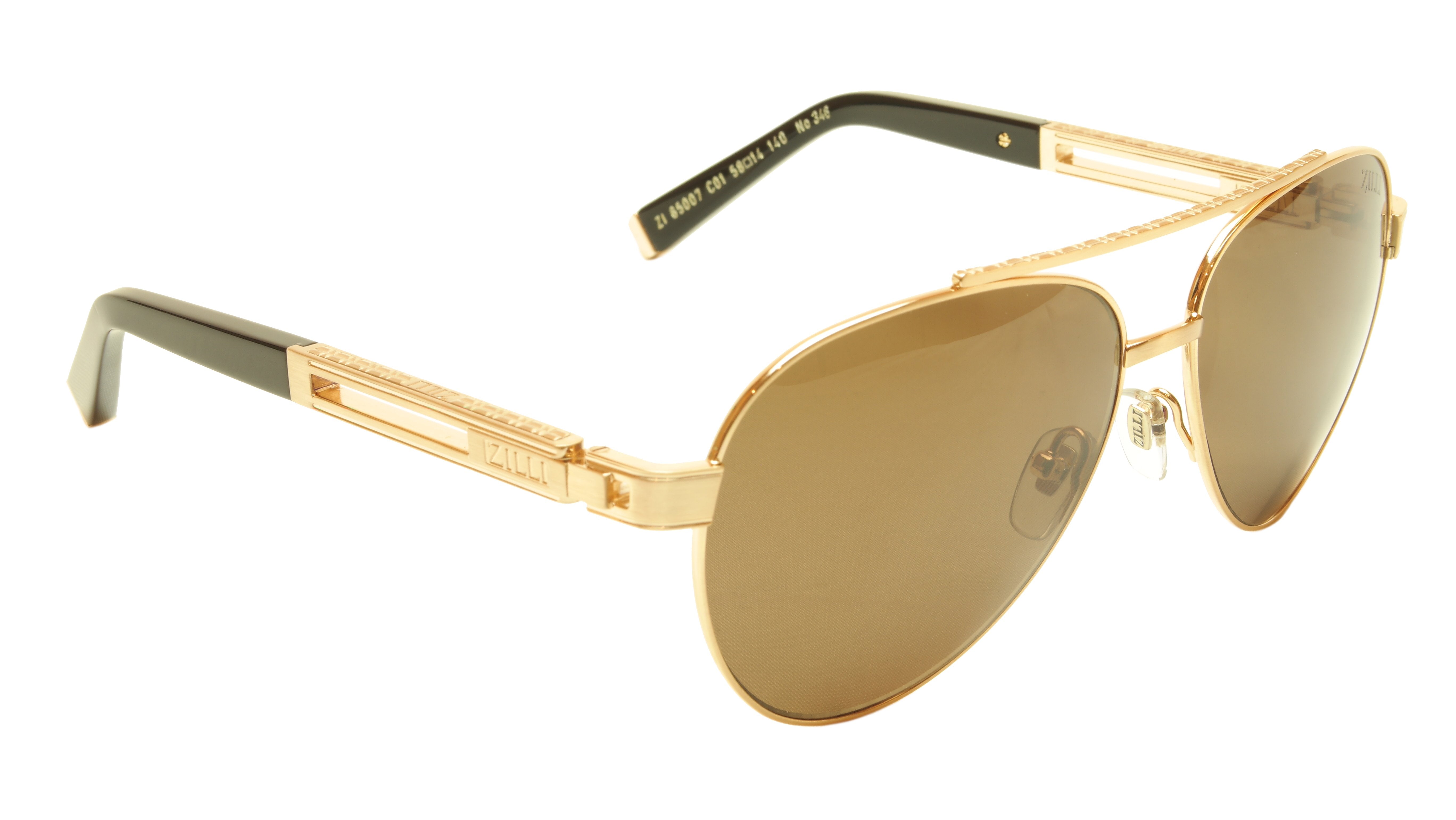 ZILLI Luxury Sunglasses for Men & Women - Handmade Titanium & Acetate Frame with Polarized Lenses - French Designer ZI 65007 C01 - Perfect for Driving, Travel & Fashion Accessories