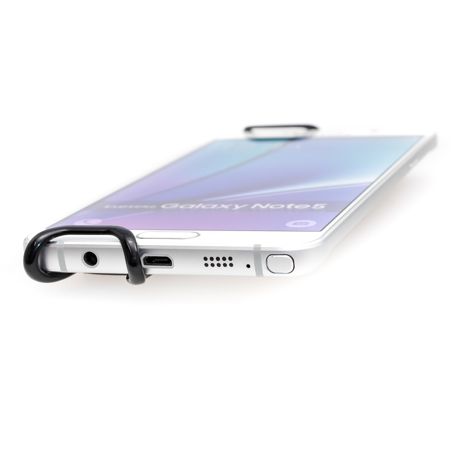 TFY Security Anti-Slip Phone Hand Strap for iPhone 16 Pro Max, 15 Plus, 14, 13, 12 Pro, 11, XS/XR/X, 8 Plus, SE | Samsung Galaxy S24 | Huawei Mate 60 Pro | Universal Smartphone Grip (Black/White) - Perfect for Gym, Hiking, Travel & Outdoor Activities