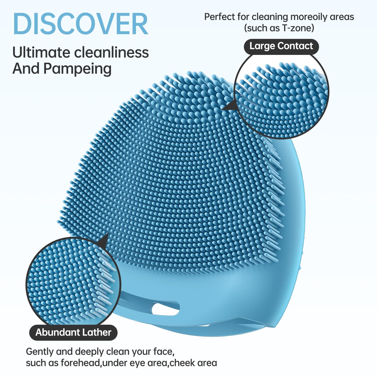 4 Pack Silicone Face Scrubber Exfoliator - Gentle Waterproof Facial Cleansing Brush for Sensitive Skin, Men & Women - Perfect for Daily Skincare Routine & Travel
