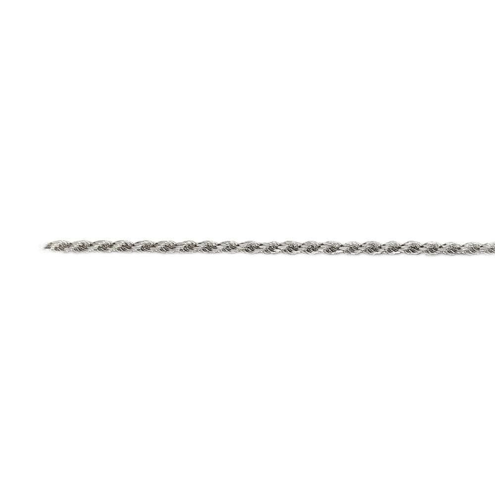 Diamond2Deal Sterling Silver 1.85mm Diamond-Cut Rope Chain Necklace for Women - Elegant Layering Jewelry for Everyday Wear & Special Occasions