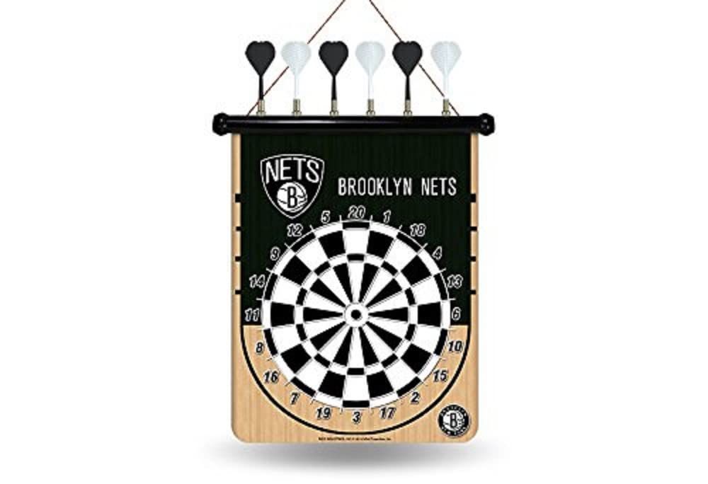 NBA Magnetic Dart Board Game Set - Official Licensed Basketball Theme Dartboard for Kids & Adults - Fun Indoor & Outdoor Sports Activity for Parties, Game Rooms & Family Gatherings