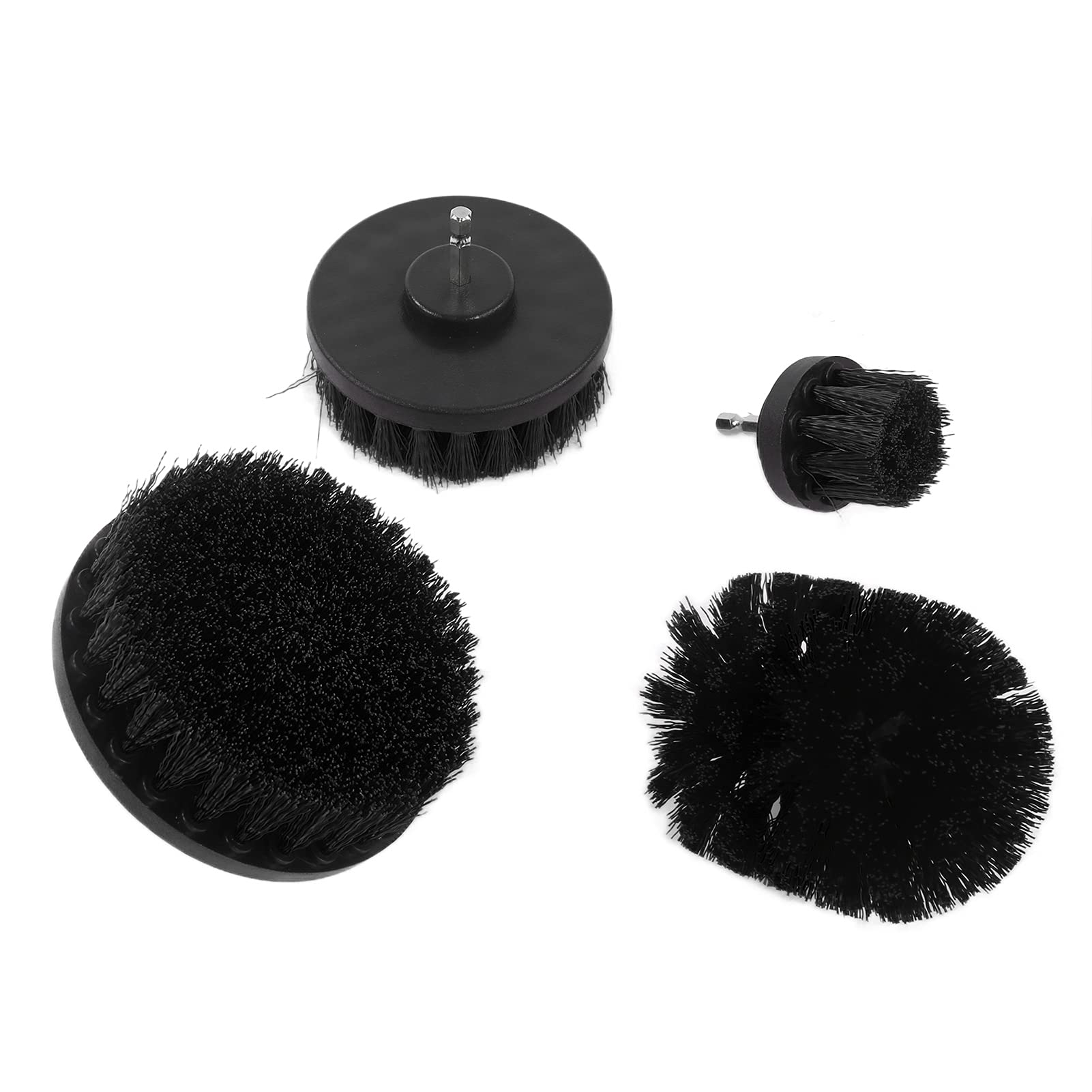 **Power Drill Brush Attachments Set - 4pcs Heavy Duty Scrubber Brushes for Car, Truck & Motorcycle Cleaning - Red & Black Drill Brush Kit for Deep Cleaning, Grout, Tile & Household Surfaces**    *(Perfect for Automotive Detailing, Bathroom Scrubbing, Kitchen Deep Cleaning & Outdoor Equipment Maintenance)*