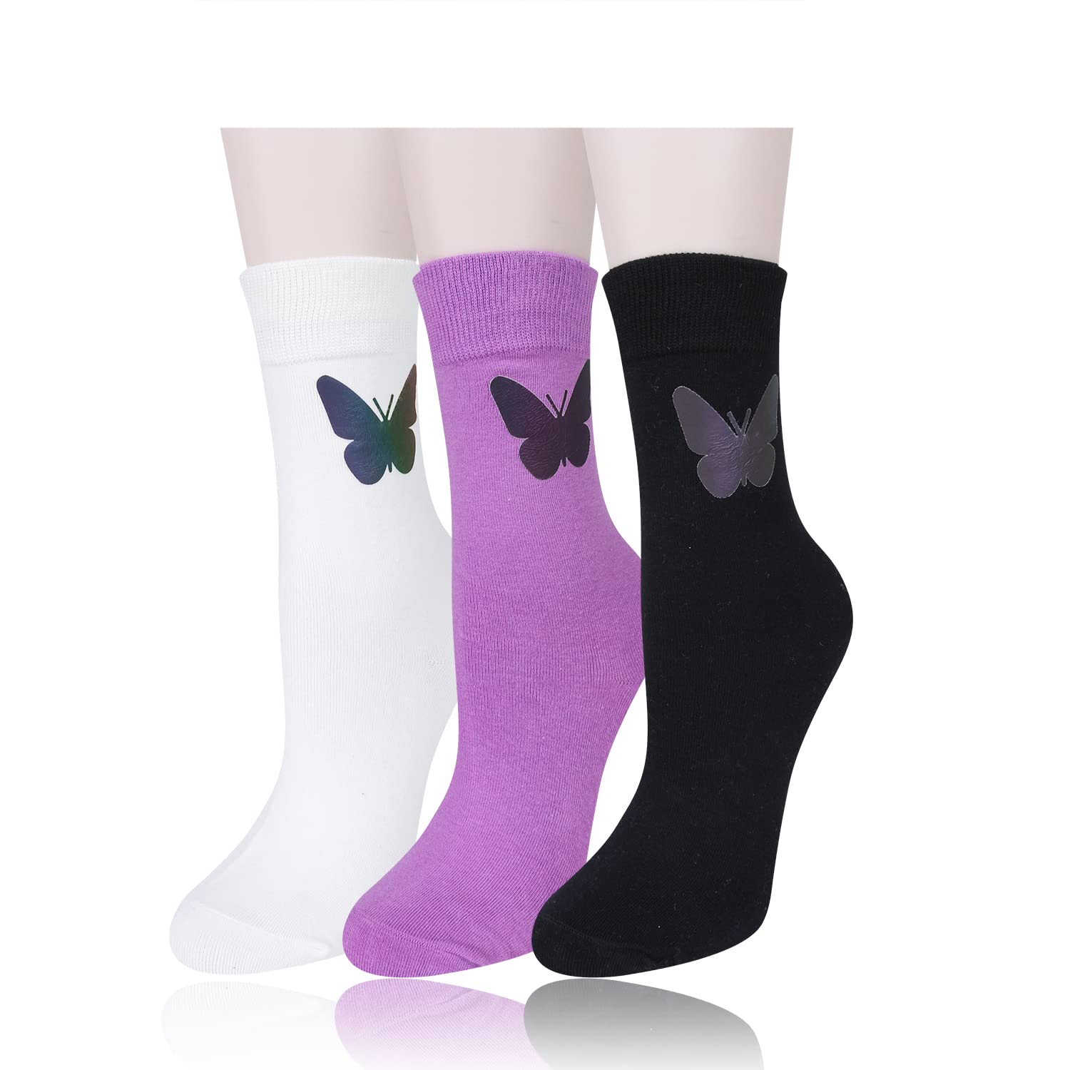 Funky Floral Animal Crew Socks for Women - Cute Gifts & Daily Wear