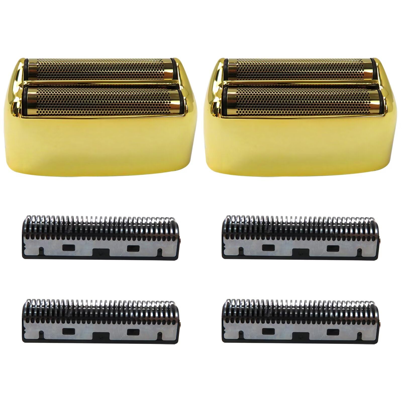 2-Pack Replacement Shaving Heads & Blades Compatible with BaBylisPRO FXFS2G/FXFS2 Single-Stick Shaver - Gold Foil & Cutter Set - Perfect for Men's Daily Grooming & Travel Shaving Needs