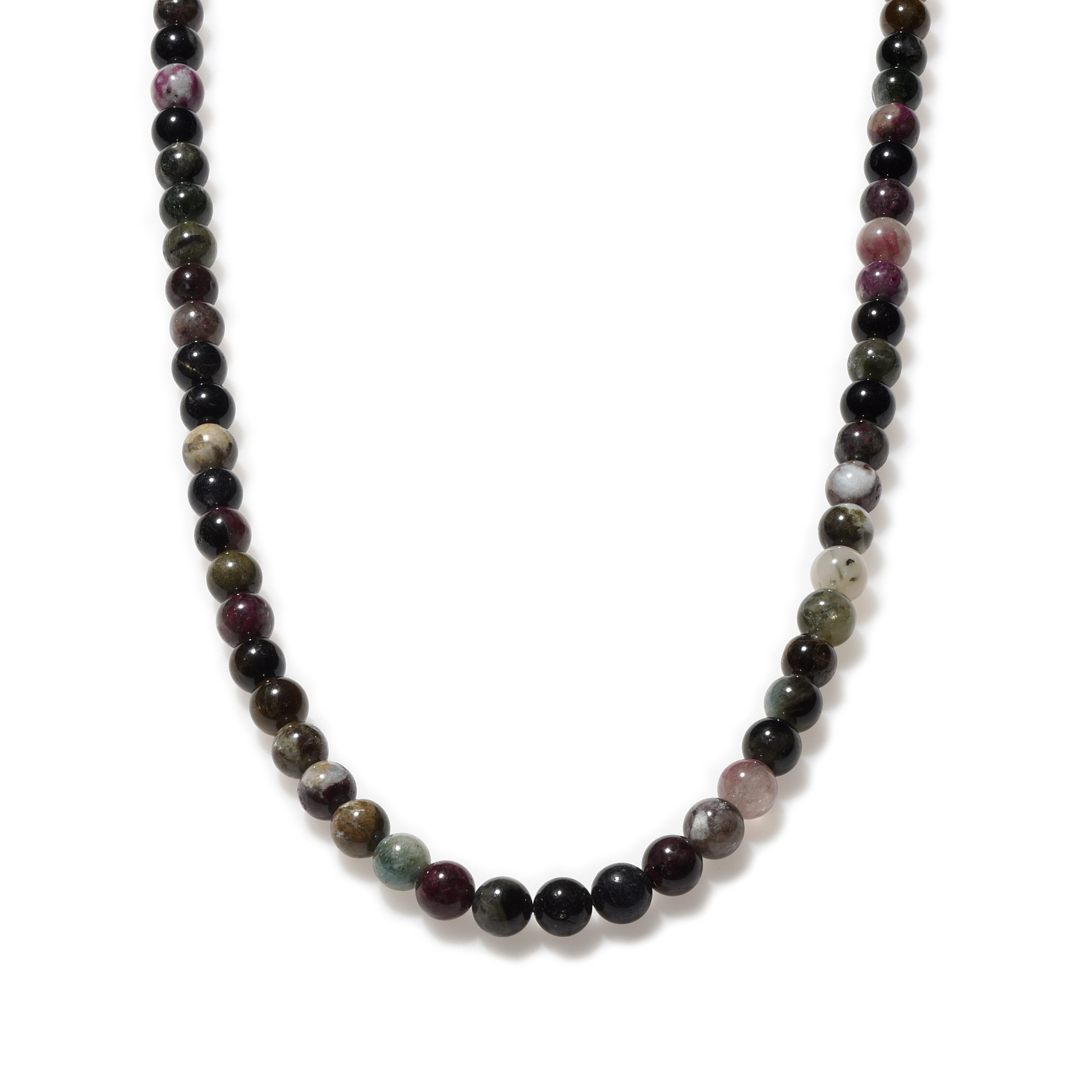 Rainbow Tourmaline Beaded Necklace for Women - Natural Gemstone Jewelry Gift for Birthday, Anniversary & Special Occasions | Boho Chic Fashion Accessory
