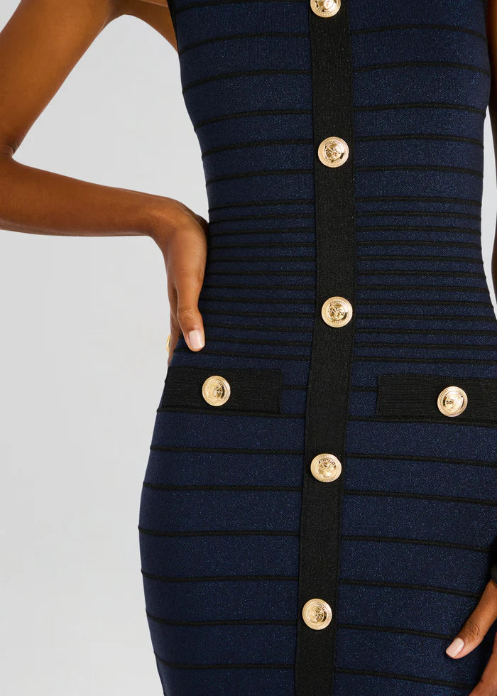 Erin Dress in Navy & Black - Elegant Women's Casual & Party Wear for Everyday Style