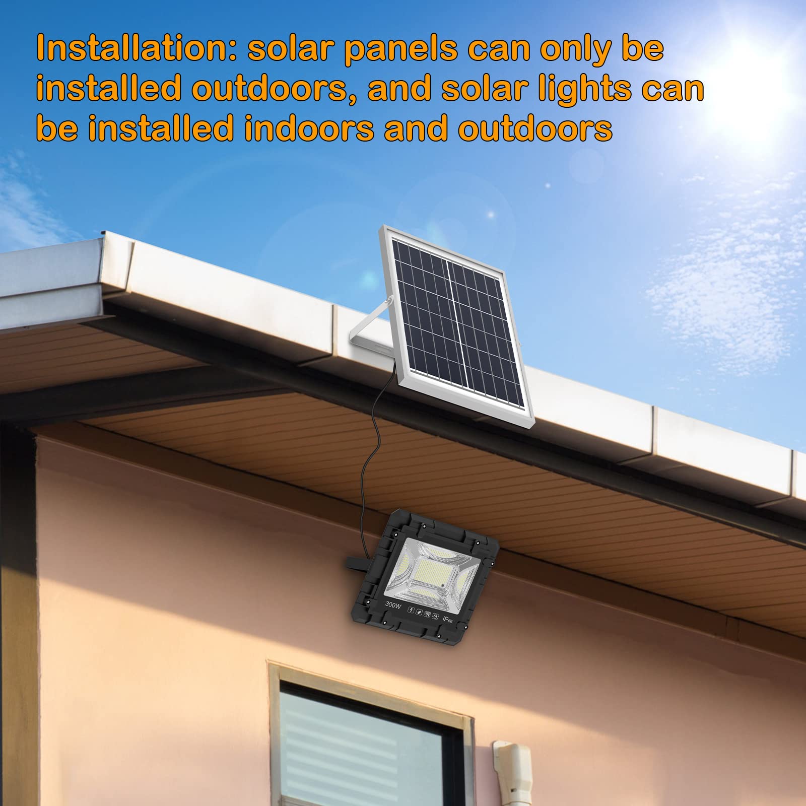 200W Solar Street Light Waterproof - 20000LM LED Solar Security Flood Light with 16ft Wire & Light Sensor for Outdoor Parking Lot, Garden, Yard, Path - 8000K Bright White Light for Enhanced Safety & Visibility