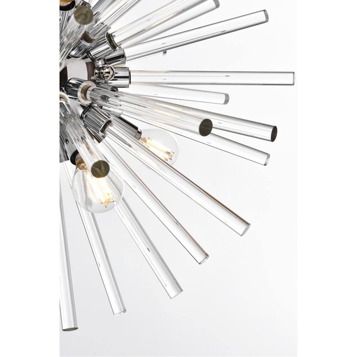 18 Inch Chrome Crystal Rod Wall Sconce - Modern Indoor Lighting Fixture for Living Room, Bedroom & Hallway Decor | Bright Sienna Finish