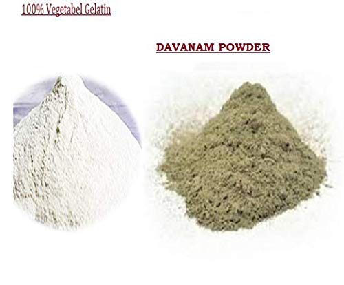 100% Natural Vegetable Gelatin with Davanam Powder - 2-in-1 Face Mask & Hair Removal for Glowing Skin (25g) | DIY Skincare, Spa Treatment, At-Home Beauty Routine