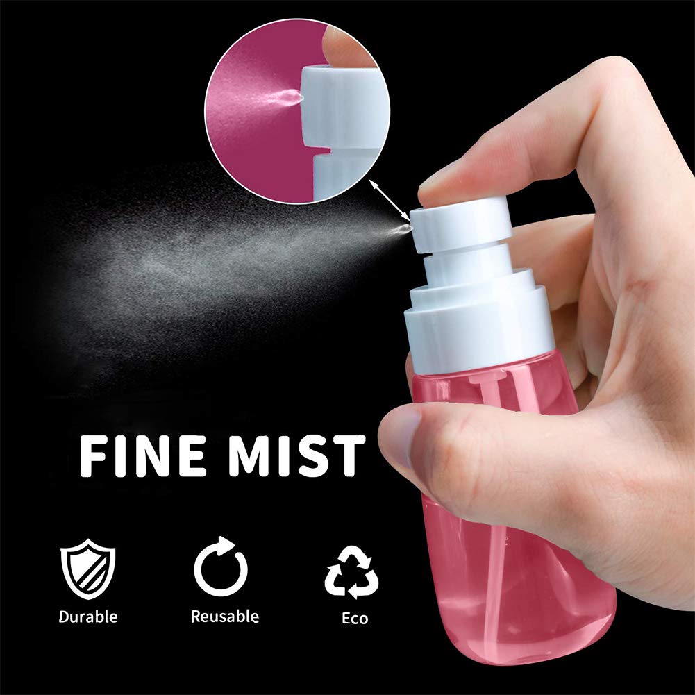 Cosywell 3.4oz/100ml Fine Mist Spray Bottle - Refillable Empty Travel Cosmetic Container for Perfume, Skincare, Makeup & Lotion - Hair Spray Bottle with Adjustable Nozzle (8 Colors) - Perfect for Travel, Gym, Salon & Home Use