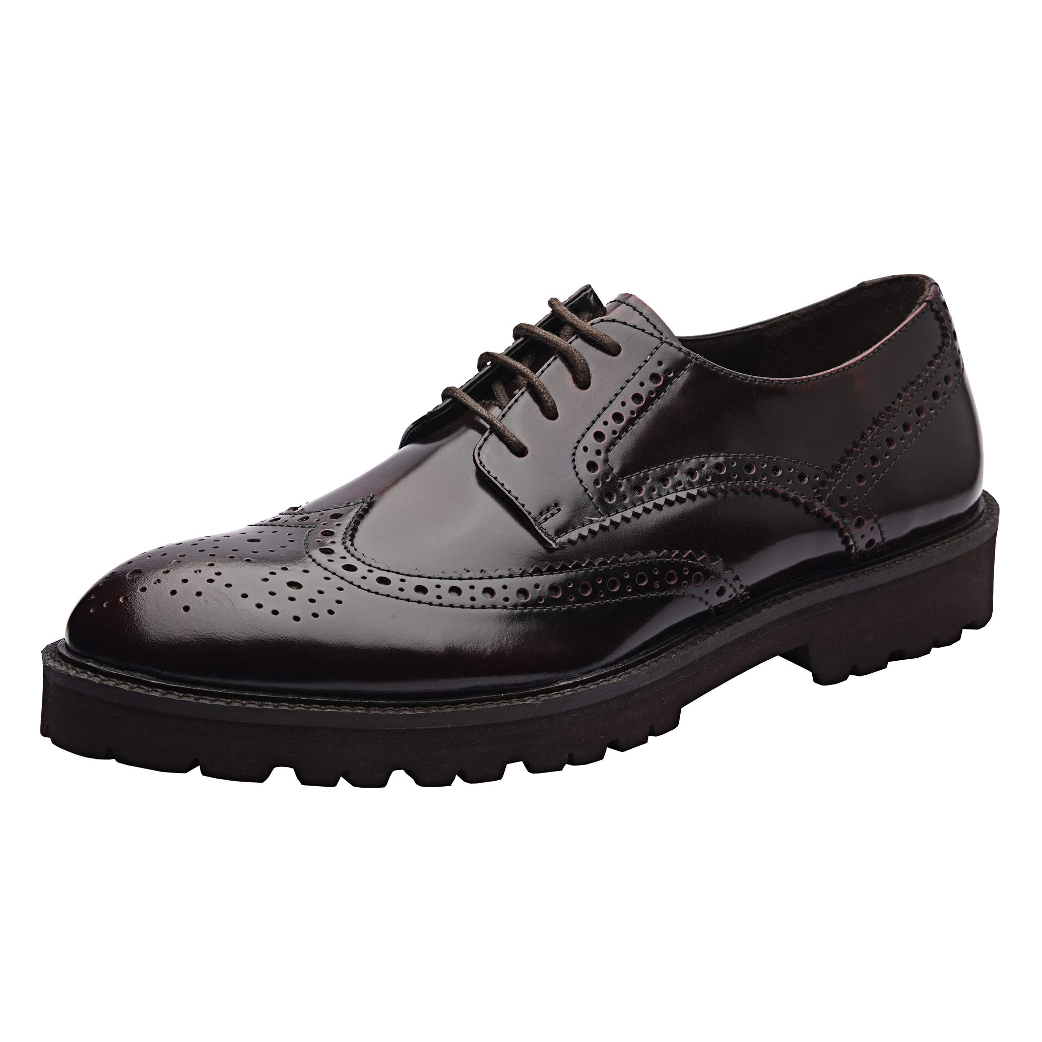 ALLONSI Genuine Leather Dress Shoes for Men - Handcrafted Wingtip Oxford Business Shoes with Lightweight Sole | Premium Quality & Comfort | Perfect for Office, Wedding & Formal Events