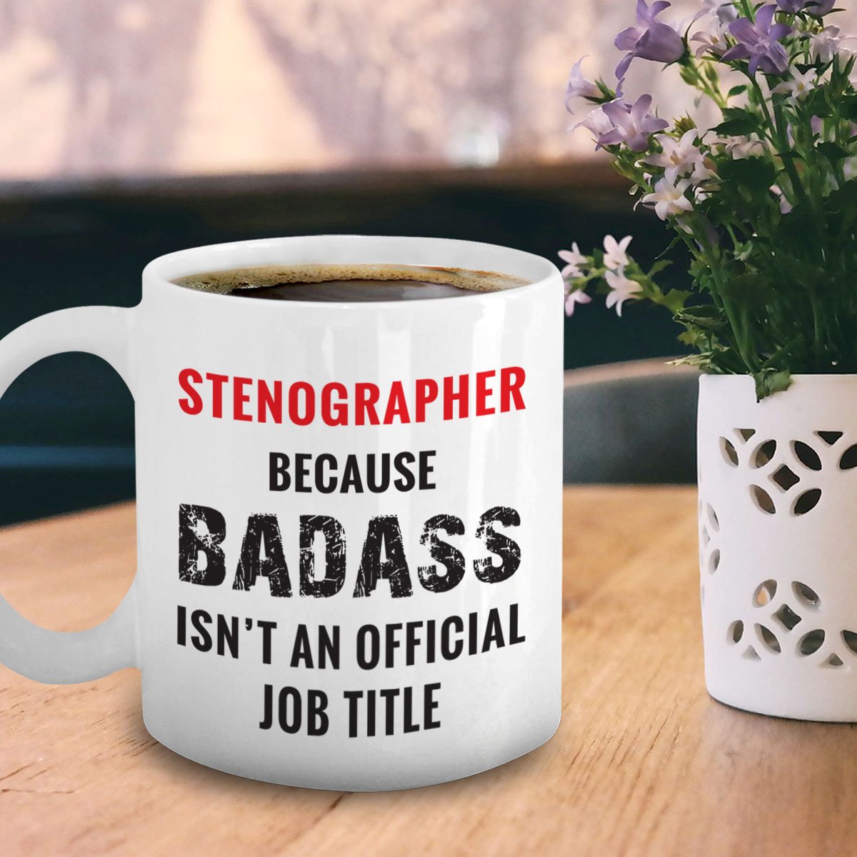 Stenographer Mug - Professional Stenography Accessories & Shorthand Gifts for Court Reporters - Perfect for Office Use, Legal Professionals & Stenography Students