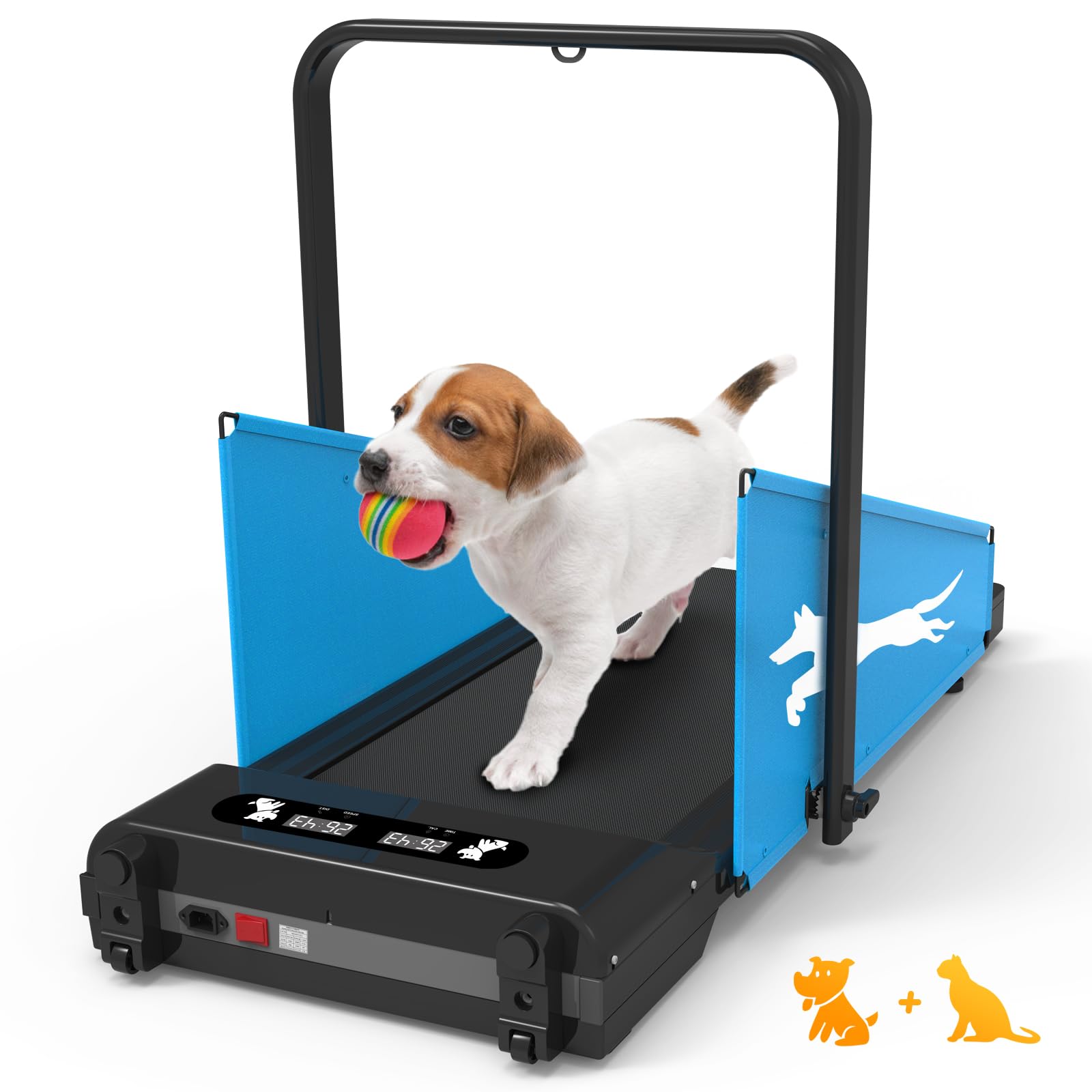 Foldable Dog Treadmill for Small & Medium Dogs - 2.5HP Motor, 220lbs Capacity, 2-in-1 Pet Exercise Machine for Indoor Running & Walking - Perfect for Home Training, Weight Loss & Energy Burning