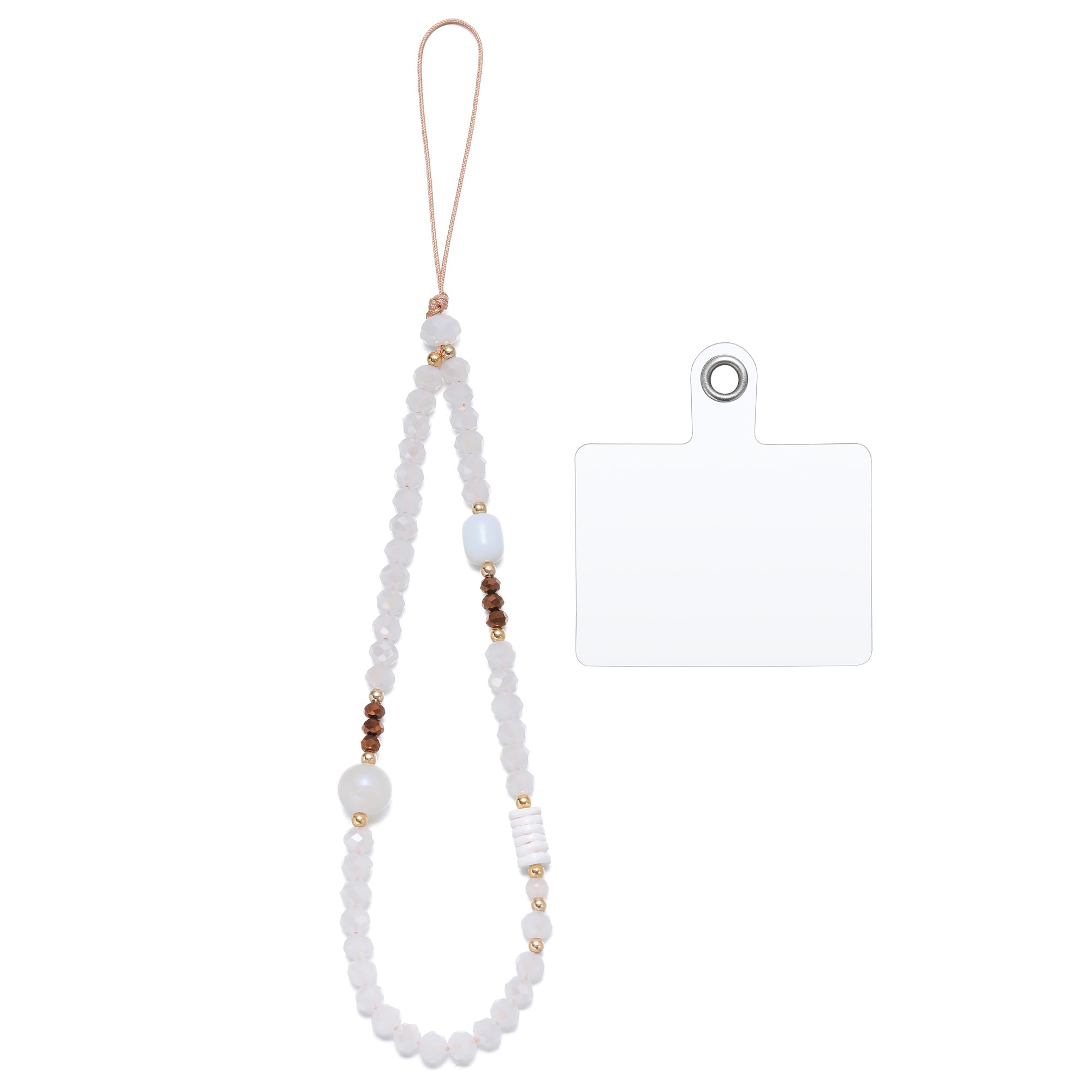 Beaded Phone Lanyard Wrist Strap - Stylish Phone Charm Chain Accessory for Women | Perfect for Phone Cases, Work ID Badges & Everyday Carry