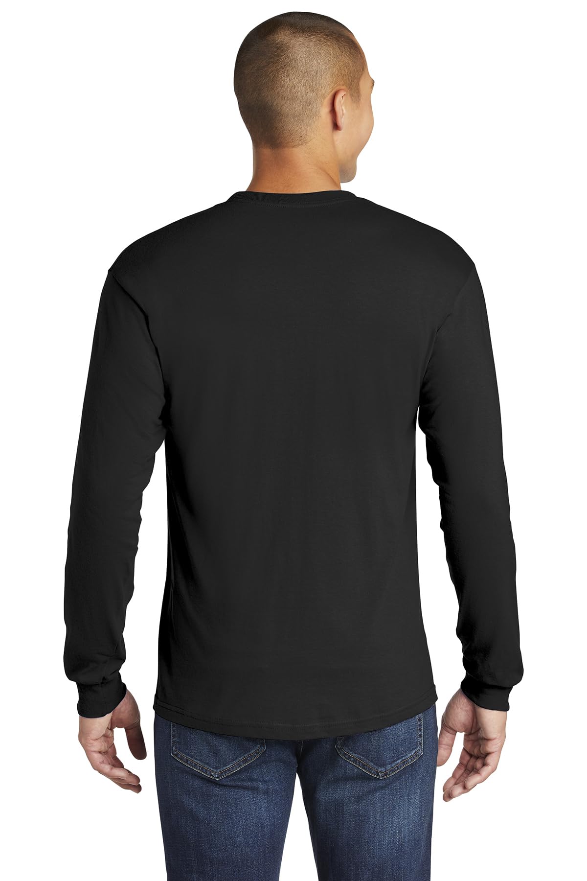 Gildan Hammer H400 Long Sleeve T-Shirt for Men - Soft Cotton Crewneck Shirt - Black - XL (5-Pack) - Perfect for Work, Gym & Casual Wear