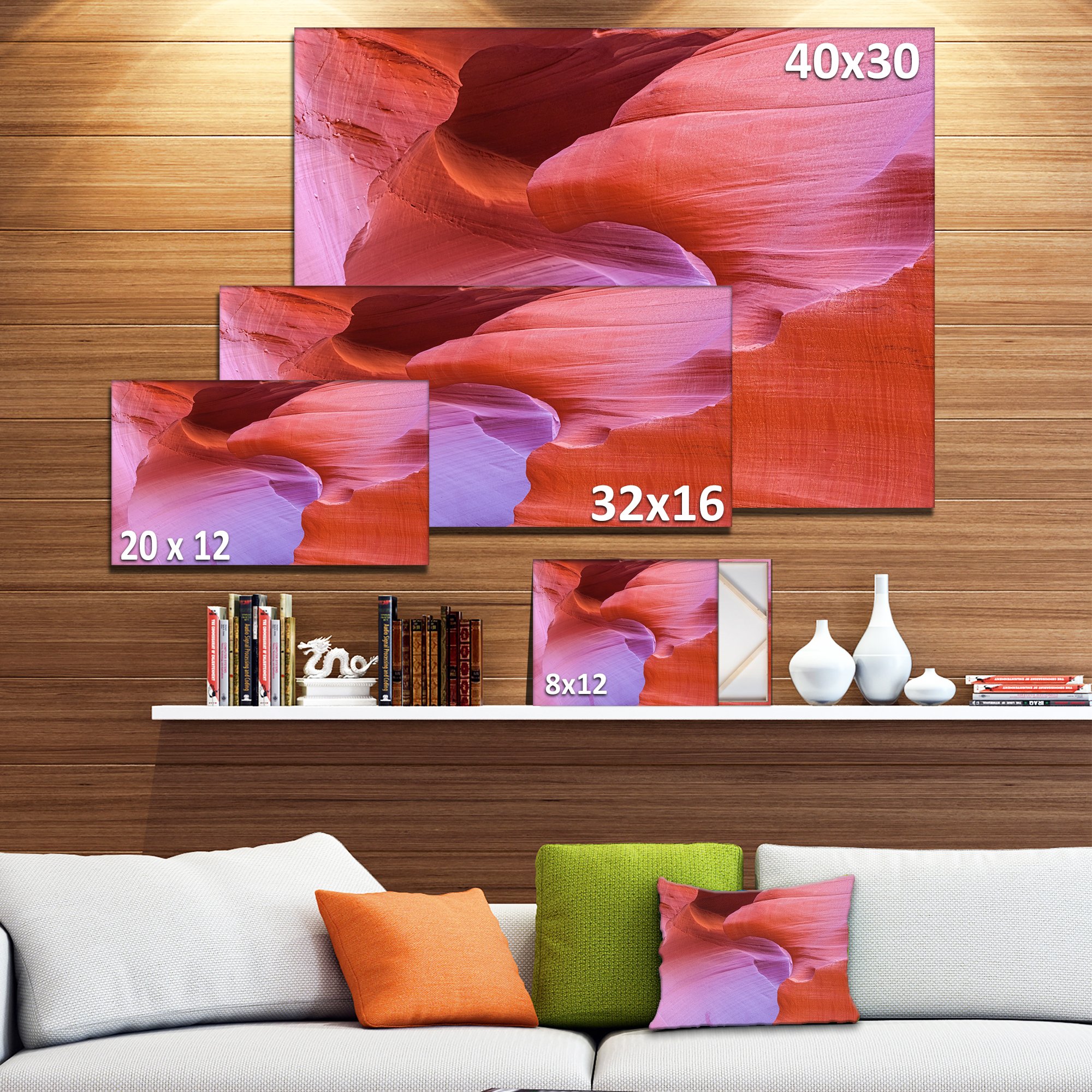 Stunning Antelope Canyon Landscape Photography Canvas Art Print - Desert Scenery Wall Decor for Living Room, Bedroom & Office
