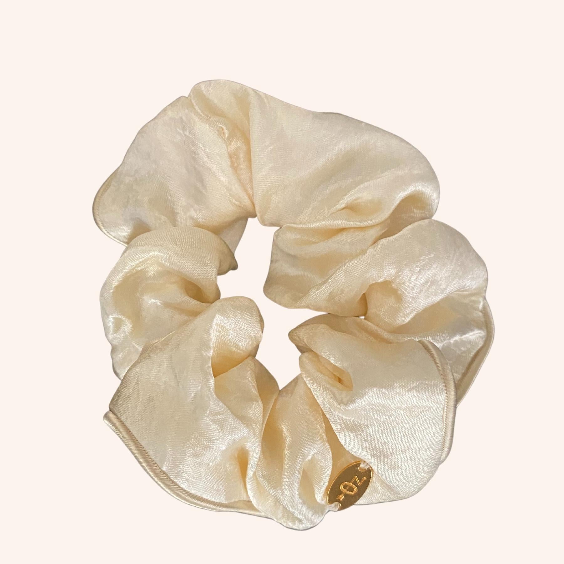 Chouchou Nina Satin Hair Bow Headband - Ivory Cellulose Satin for Women & Girls - Perfect for Weddings, Parties & Everyday Elegance