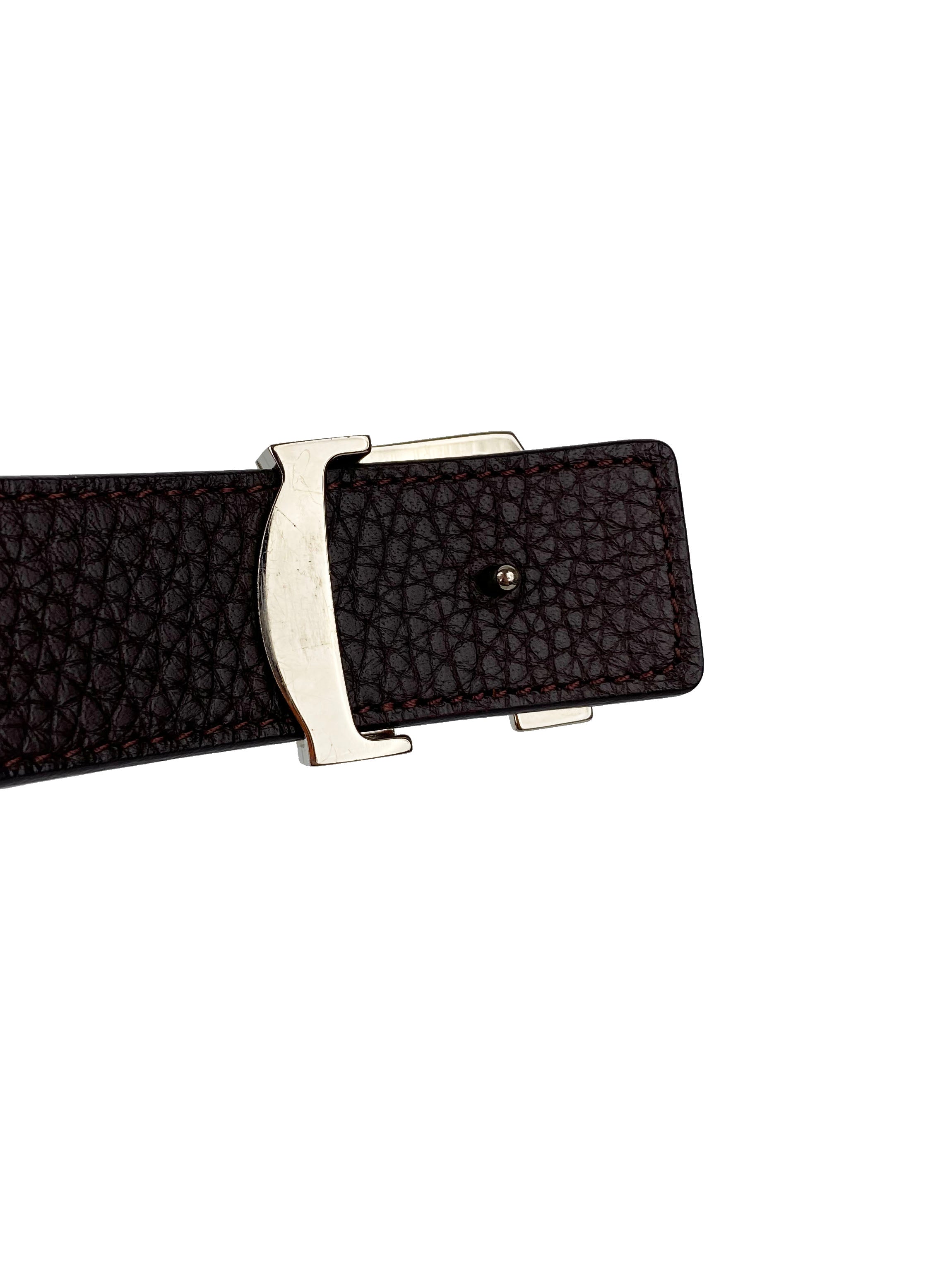 Louis Vuitton Reversible Belt in Orange & Brown - Size 90 | Genuine Leather Luxury Belt for Men | Perfect for Business, Casual & Formal Occasions