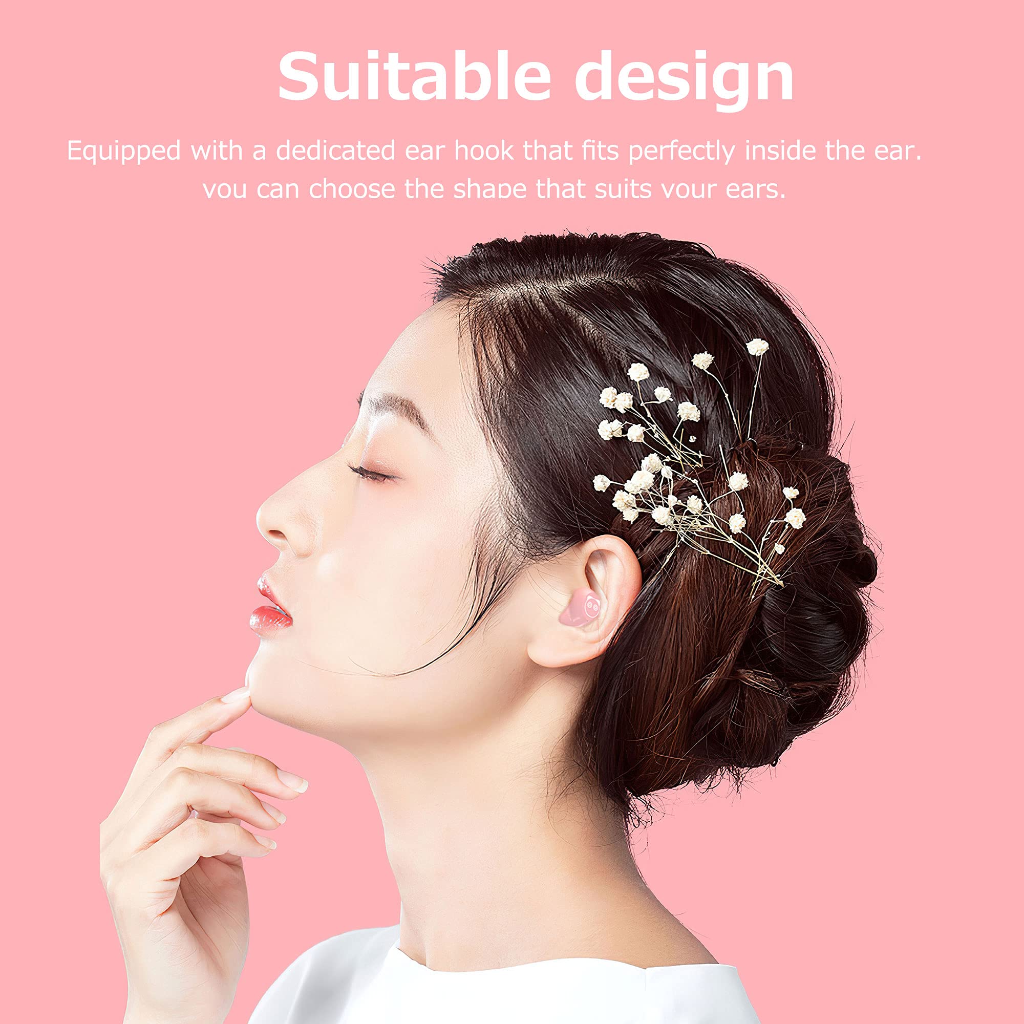 Pink Wireless Earbuds Bluetooth 5.1, 36H Playtime - Perfect for Girls' Workouts & Travel