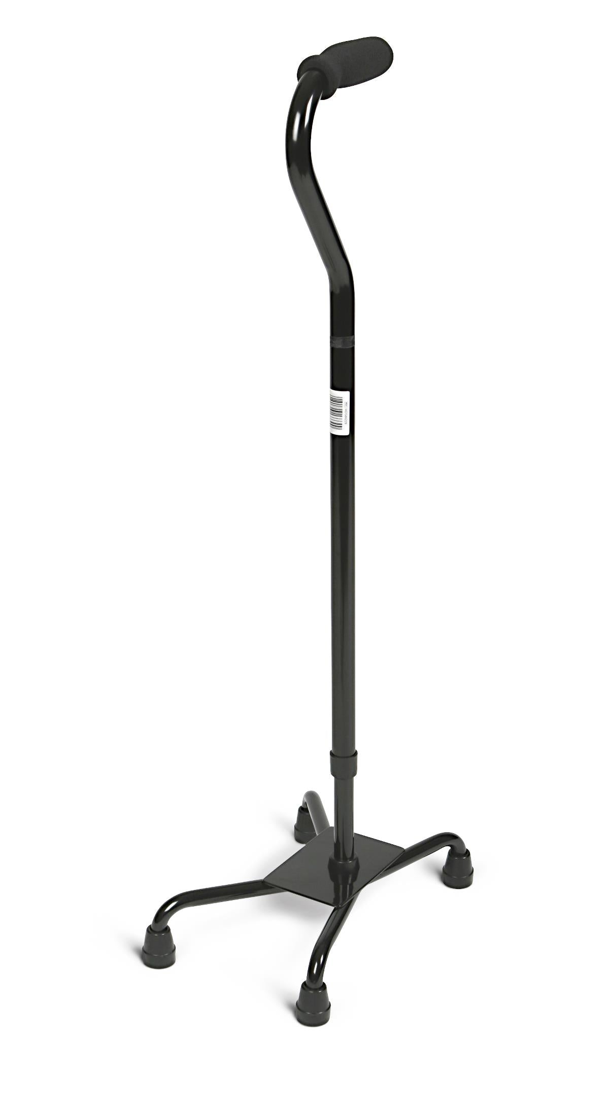 Sturdy Large Base Quad Cane for Seniors & Mobility Support - Lightweight Aluminum Walking Cane with Non-Slip Rubber Tips - Ideal for Indoor/Outdoor Use, Recovery & Stability Assistance