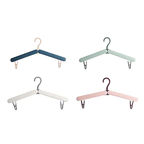 4PCS Portable Folding Travel Hangers - Space Saving Clothes Hanger for Suits, Dresses & Coats - Lightweight Foldable Coat Rack for Home, Hotel, Vacation & Business Travel (4 Colors) - Perfect for Closet Organization & Packing Luggage