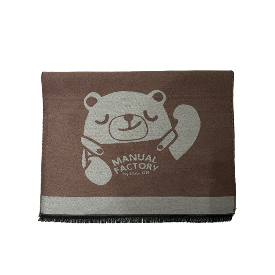 LOG ON Remix LO X JW Scarf - Premium Beige Fashion Scarf for Women | Perfect for Winter, Fall, and Stylish Outfits