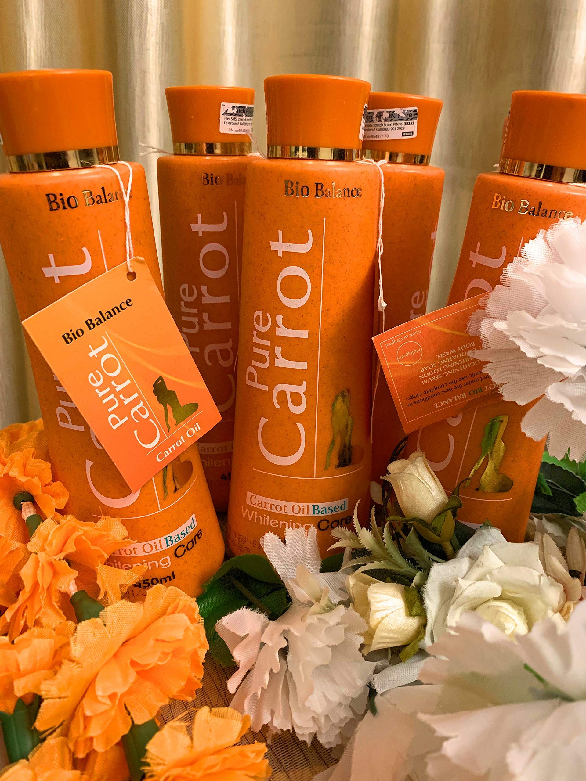 Pure Carrot Oil Whitening Lotion 450ml - Brightening & Moisturizing Skin Care for Face & Body - Perfect for Daily Use & Night Routine
